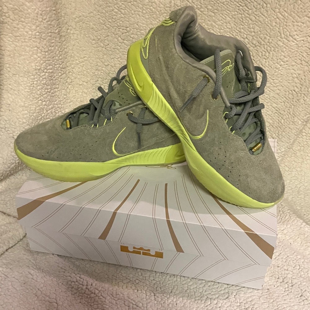 Nike Athletic Shoes in Gray and Neon Yellow